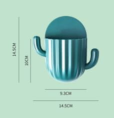 Camerazar Organizator za kopalnico za ščetke in dodatke, zeleni, plastika, 14.5x14.5 cm
