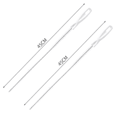 Camerazar Pružinasta ščetka za čiščenje odtokov in cevi, material PP/železo/nylon, dimenzije 45x1 cm