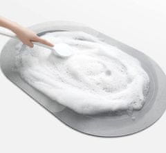 Camerazar Ovalna protislipna absorpcijska kopalna podloga, siva pena, 40 x 60 cm