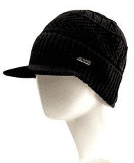 Camerazar Unisex Zimska Bejzbolska kapa, črna, 100% akrilna preja, obseg 54-62 cm
