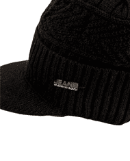 Camerazar Unisex Zimska Bejzbolska kapa, črna, 100% akrilna preja, obseg 54-62 cm