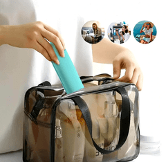 Camerazar Profesionalna silikonska potovska torbica za čopiče, mint barva, magnetno zapiranje, 21x6x4 cm