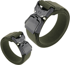 Camerazar Unisex Vojaški Taktični Pas SURVIVAL, Zelen, Polipropilenski Najlon, 125 cm