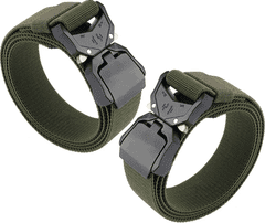 Camerazar Unisex Vojaški Taktični Pas SURVIVAL, Zelen, Polipropilenski Najlon, 125 cm