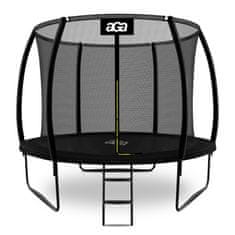 SPORT EXCLUSIVE Trampolin 305 cm Črna + zaščitna mreža + lestev