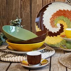 FADE MAISON 18-delni set krožniki Batik / porcelan