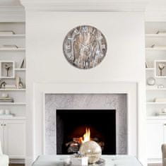 Lowell Stenska ura marmor 70cm / okrogla / 11521 / les