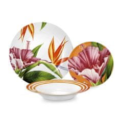 FADE MAISON 18-delni set krožnikov Blooming / več barv / porcelan