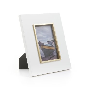 Evviva Okvir za sliko 10x15cm / belo-zlat / les, kovina