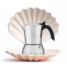 Forever Moka Pots Kafetiera Miss Perla / za 2 skodelici / indukcija / inox