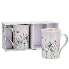 StarDeco Set skodelica za čaj Floral 330ml / 2 kos / več barv / porcelan
