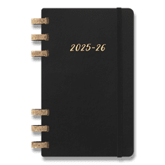 Moleskine Spiralni dnevnik 2025-26 Academic Diary - mehka platnica - L, črna