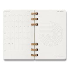 Moleskine Spiralni dnevnik 2025-26 Academic Diary - mehka platnica - L, črna