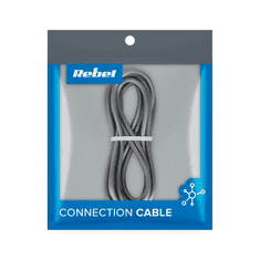 Rebel USB kabel 3.0 M.- tip C. M., črne barve, 1m
