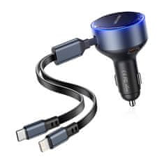 Vention Avtomobilski polnilnik Vention FFOB0 USB-C + kabel USB-C/Lightning 30W