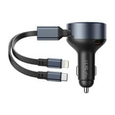 Vention Avtomobilski polnilnik Vention FFOB0 USB-C + kabel USB-C/Lightning 30W