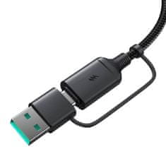 Joyroom Magnetni polnilnik Joyroom JR-WQM03, USB + USB-C, 1,2 m (črn)