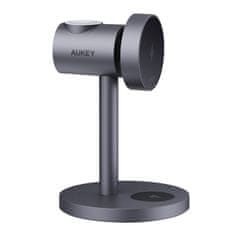 Aukey Brezžični polnilnik MagFusion 3 v 1 Aukey LC-MC311, 15 W Qi2 (siv)