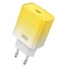 XO Mrežni polnilnik XO CE18, USB-C, PD30W (rumena)