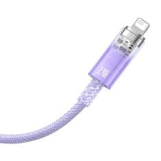 BASEUS Baseus USB-A na Lightning hitri polnilni kabel Explorer Series 1 m, 2,4 A (vijoličen)