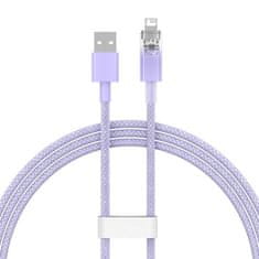 BASEUS Baseus USB-A na Lightning hitri polnilni kabel Explorer Series 1 m, 2,4 A (vijoličen)