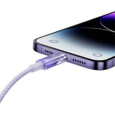 BASEUS Baseus USB-A na Lightning hitri polnilni kabel Explorer Series 1 m, 2,4 A (vijoličen)