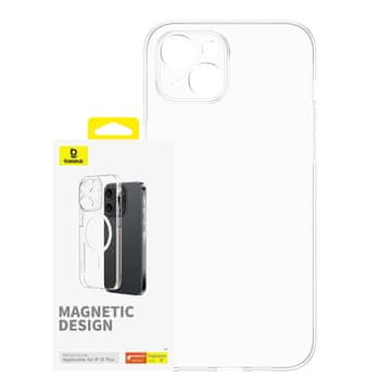 BASEUS Magnetni etui za telefon iPhone 15 Plus Baseus OS-Lucent Series (prozoren)
