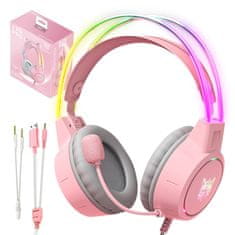 Onikuma ONIKUMA X15Pro igralne slušalke (roza)