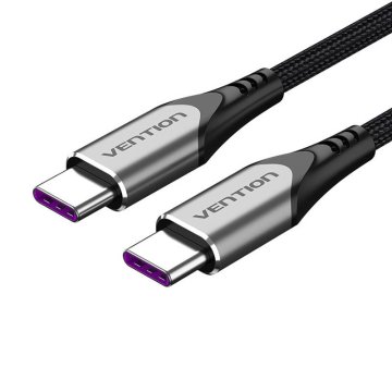 Vention USB-C kabel 2.0 za USB-C Vention TAEHF PD 100W 1m siv