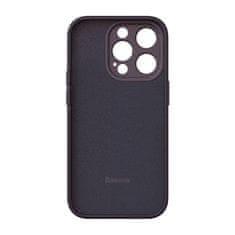 BASEUS Baseus Liquid Silica Gel etui za iPhone 14 Pro (vijolična) + kaljeno steklo + čistilni set