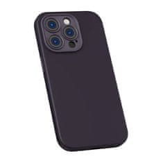 BASEUS Baseus Liquid Silica Gel etui za iPhone 14 Pro (vijolična) + kaljeno steklo + čistilni set