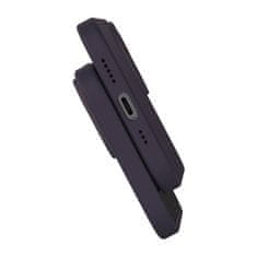 BASEUS Baseus Liquid Silica Gel etui za iPhone 14 Pro (vijolična) + kaljeno steklo + čistilni set