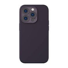 BASEUS Baseus Liquid Silica Gel etui za iPhone 14 Pro (vijolična) + kaljeno steklo + čistilni set