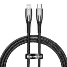 BASEUS USB-C kabel za Lightning Baseus Glimmer, 20 W, 1 m (črn)