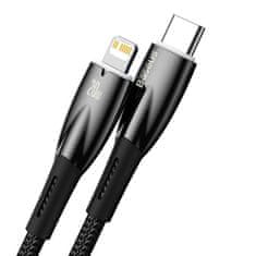 BASEUS USB-C kabel za Lightning Baseus Glimmer, 20 W, 1 m (črn)