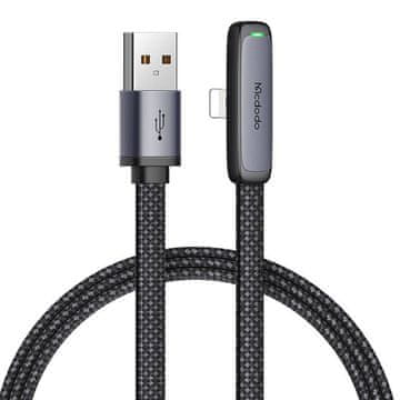 Mcdodo USB kotni kabel za Lightning Mcdodo CA-2791, 1,8 m (črn)