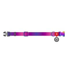 WAUDOG Nylon ovratnik za pse z QR kodom WAUDOG širina 15 mm, dolžina 25-35 cm vijolična