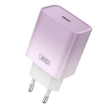 XO Mrežni polnilnik XO CE18, USB-C, PD30W (vijoličen)