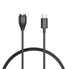 Tech-protect MC04 USB-C polnilni kabel na Garmin hodinky 1m, črna