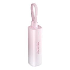 Vention Powerbank 5000mAh Vention FHWR0 20W + kabel USB-C za Lightning (roza)