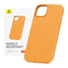 BASEUS Etui za telefon iPhone15 Plus Baseus Fauxther Series (oranžna)