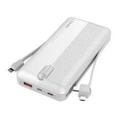 LDNIO Powerbank LDNIO PL1013, 10000 mAh + kabel 3v1 (bel)