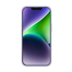 BASEUS Baseus Liquid Silica Gel etui za iPhone 14 Plus (lavanda) + kaljeno steklo + čistilni set
