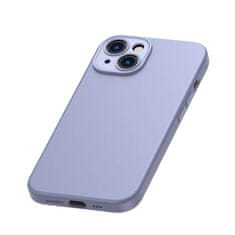 BASEUS Baseus Liquid Silica Gel etui za iPhone 14 Plus (lavanda) + kaljeno steklo + čistilni set