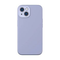 BASEUS Baseus Liquid Silica Gel etui za iPhone 14 Plus (lavanda) + kaljeno steklo + čistilni set