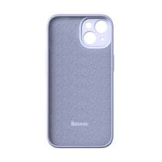 BASEUS Baseus Liquid Silica Gel etui za iPhone 14 Plus (lavanda) + kaljeno steklo + čistilni set