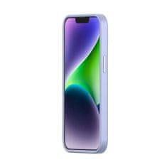BASEUS Baseus Liquid Silica Gel etui za iPhone 14 Plus (lavanda) + kaljeno steklo + čistilni set