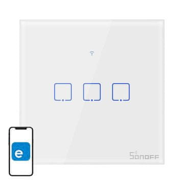 Sonoff Dotikni stikalo za vklop svetlobe WiFi Sonoff T0 EU TX (3-kanalni)
