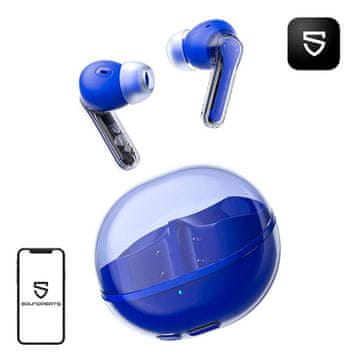 SoundPeats Slušalke TWS Soundpeats Clear (modre)