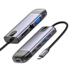 Mcdodo USB-C hub Mcdodo HU-7740 6v1 (USB-C, HDMI, USB3.0*2, SD, TF)